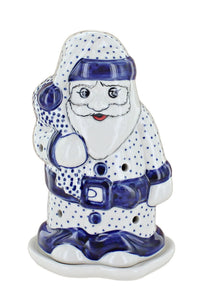 Polish Pottery Small Dots Santa Luminary