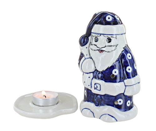 Dots Santa Luminary Polish Pottery