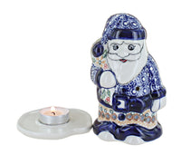 Red Daisy Santa Luminary Polish Pottery
