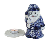 Garden Bouquet Santa Luminary Polish Pottery