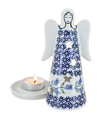 Tulip Small Angel Luminary Polish Pottery