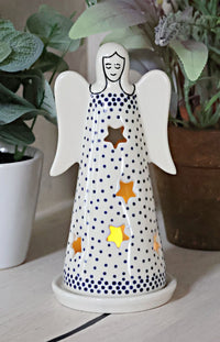 Small Dots Small Angel Luminary Polish Pottery