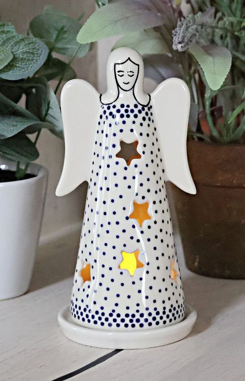 Small Dots Small Angel Luminary Polish Pottery