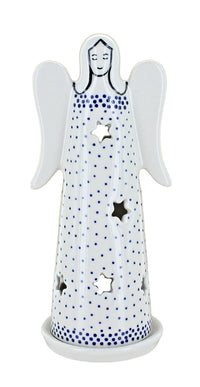 Polish Pottery Small Dots Large Angel Luminary