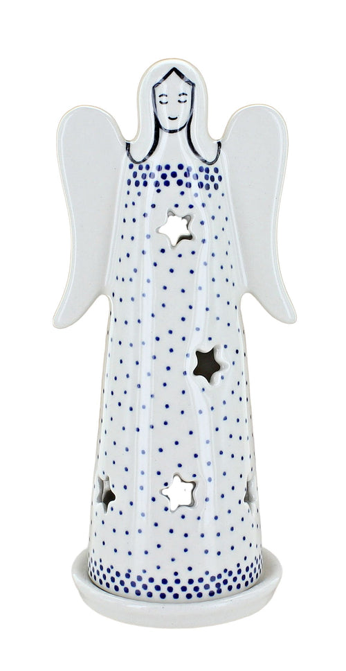 Polish Pottery Small Dots Large Angel Luminary