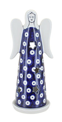 Polish Pottery Dots Large Angel Luminary