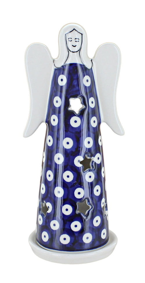 Polish Pottery Dots Large Angel Luminary