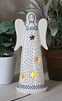 Small Dots Large Angel Luminary Polish Pottery