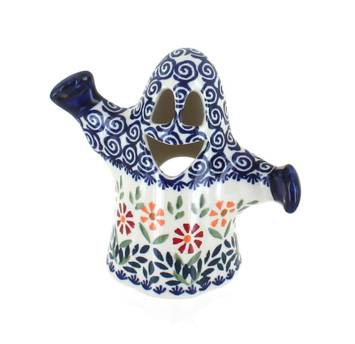 Polish Pottery Garden Bouquet Ghost Luminary