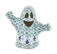 Polish Pottery Sage Floral Ghost Luminary