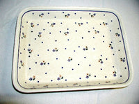 Country Meadow Large Rectangular Baker Polish Pottery
