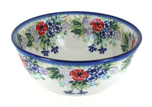 Polish Pottery Summer Garden Large Bowl