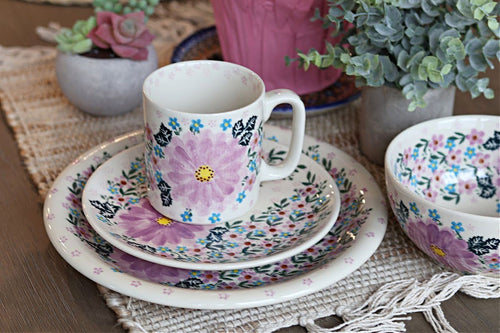 Lilac Garden Dinner Plate Polish Pottery