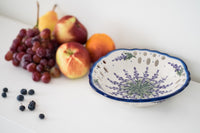 Lavender Fields Large Fruit Dish Polish Pottery