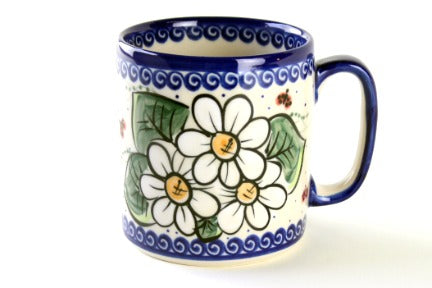 Ladybug Coffee Mug Polish Pottery