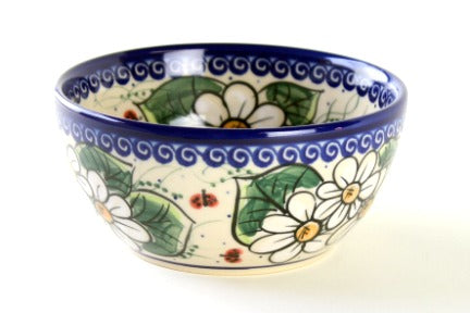 Ladybug Dessert Bowl Polish Pottery