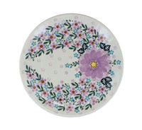 Lilac Garden Dessert Plate Polish Pottery