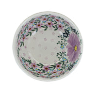Lilac Garden Dessert Bowl Polish Pottery