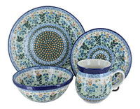 Polish Pottery Lily of the Valley 4 Piece Place Setting - Service for 1