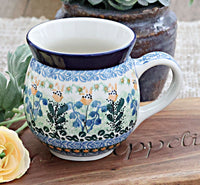 Lily of the Valley Bubble Mug Polish Pottery