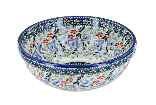Polish Pottery Periwinkle Dessert Bowl