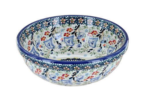 Polish Pottery Periwinkle Dessert Bowl