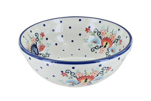 Polish Pottery Desert Flower Cereal/Soup Bowl