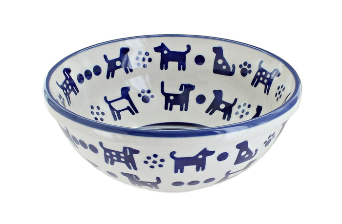 Polish Pottery Puppy Paws Cereal/Soup Bowl