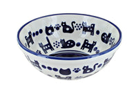 Polish Pottery Kitty Paws Cereal/Soup Bowl