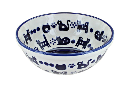 Polish Pottery Kitty Paws Cereal/Soup Bowl