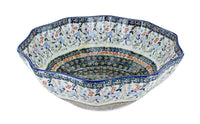 Polish Pottery Periwinkle Medium Decagonal Serving Bowl