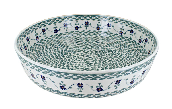 Sage Floral Large Round Baker