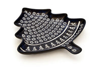 Winter Nights Christmas Tree Plate Polish Pottery