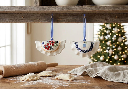Red Daisy Pierogi Ornament