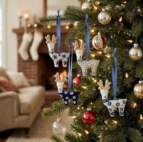 Small Dots Reindeer Ornament