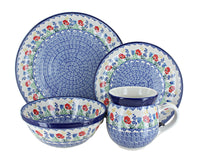 Polish Pottery Memory Garden 16 Piece Place Setting - Service for 4