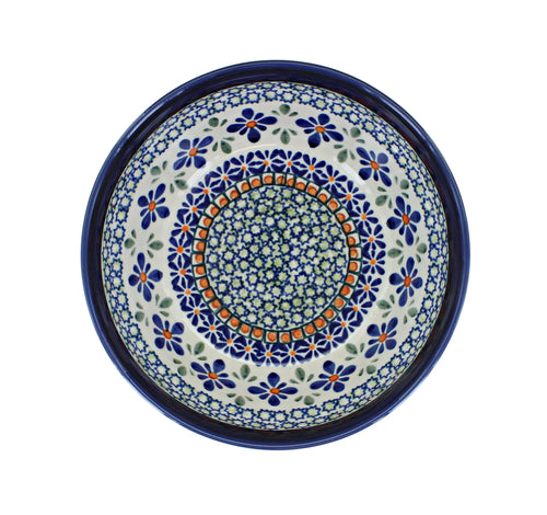 Mosaic Flower Cereal/Soup Bowl Polish Pottery