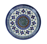 Mosaic Flower Dessert Plate Polish Pottery