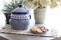 Mosaic Flower Cookie Jar Polish Pottery