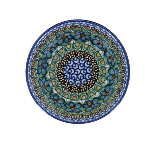 Mardi Gras Dessert Bowl Polish Pottery