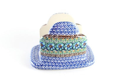 Mardi Gras Napkin Holder Polish Pottery