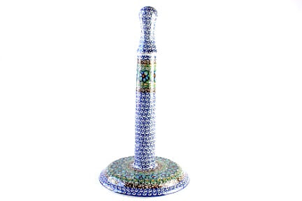 Mardi Gras Paper Towel Holder Polish Pottery