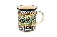 Mardi Gras Small Coffee Mug Polish Pottery