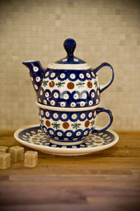 Nature Individual Teapot & Cup Polish Pottery