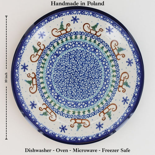 Noel Nights Dinner Plate Polish Pottery