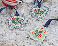 Noelle Heart Ornament Polish Pottery