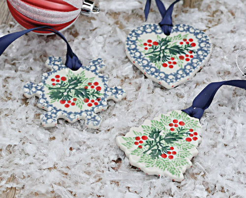 Noelle Heart Ornament Polish Pottery