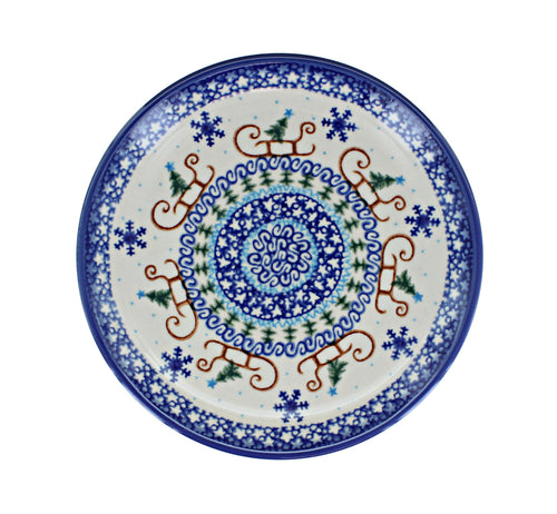 Noel Nights Dessert Plate Polish Pottery