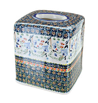 Polish Pottery Periwinkle Tissue Box