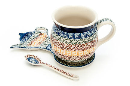 Athena Mug & Saucer Gift Set Polish Pottery